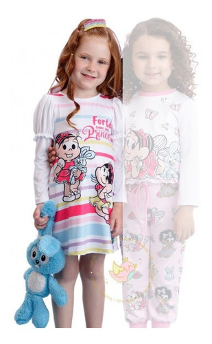 Imagem 2 de 3 de Camisola Infantil Turma Da Mônica Princesas Mon Sucré 20064