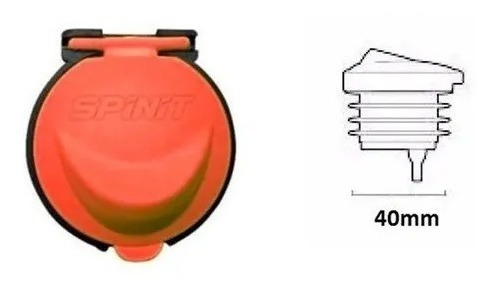 Imagen 2 de 3 de Pico Tapa Tapon Cebador Termo Spinit 40 Mm