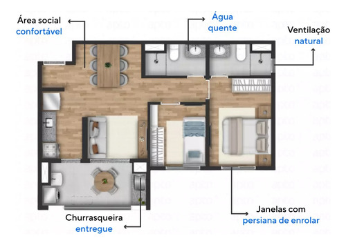 Bairro Veleiros Apartamento 2 Dorm, Churrasqueira A Carvão Na Varanda