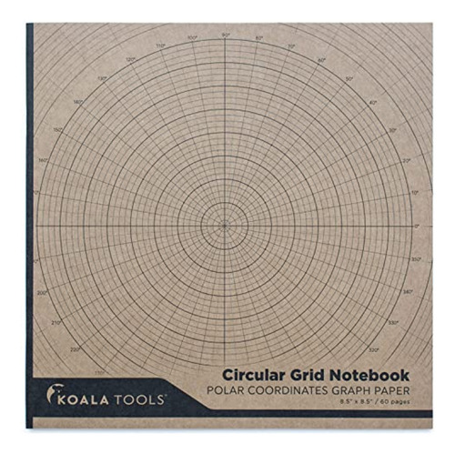Koala Tools - Cuaderno De Bocetos De Cuadrícula Circular Con