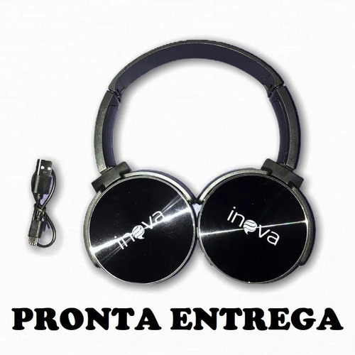 Imagem 2 de 2 de Fone De Ouvido Headphone Sem Fio Bluetooth Microfone Inova