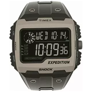 Reloj Timex Expedition Grid Shock 50mm Tw4b24900vq Color De La Correa Negro Color Del Bisel Gris Color Del Fondo Negro