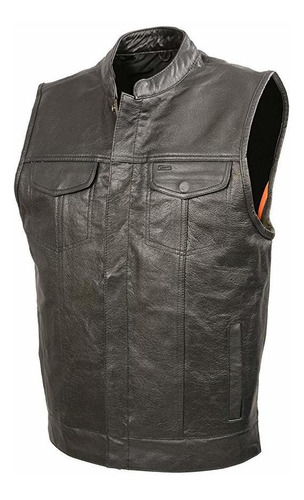 Mens Soa Club Del Cuero Del Estilo Del Chaleco W / Patch Fun