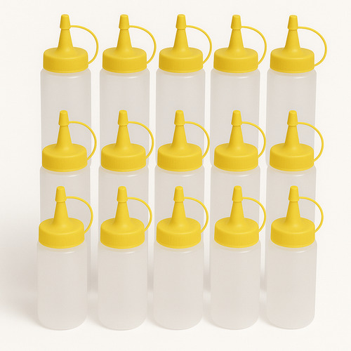 Kit 15 Bisnagas Para Condimentos Ketchup Maionese E Mostarda