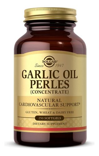 Solgar Garlic Oil Perles, 250 Softgels - Natural Cardiovascu