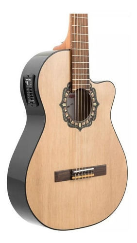 Imagen 3 de 3 de Guitarra criolla electroacústica Fonseca 38KEC