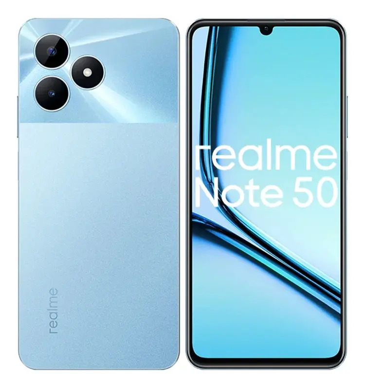 Realme Note 50 4gb Ram 128gb Rom 6.74'' 90hz 13mp Ai Cámara Ip54 Impermeable 5000mah Potente Chipset 8-core Azul