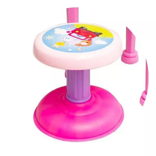 Piano Infantil Musical Microfone E Banquinho Função Gravação Cor Rosa Pilha