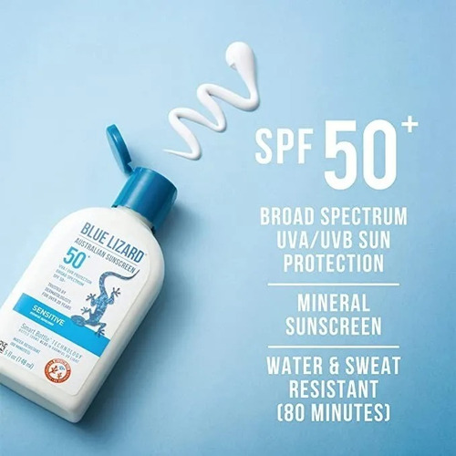 Protector Solar Mineral Blue Lizard Sensitive Spf 50 148 Ml