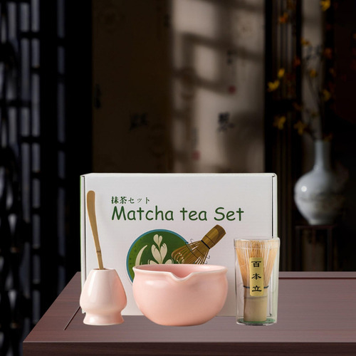 4x Matcha Set De Té Japonesa Moderna Elegante Hecha A Rosa