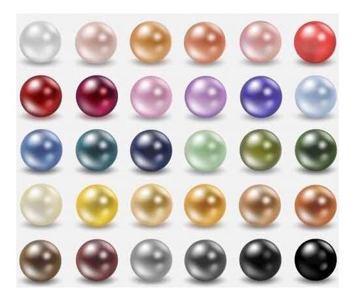 200 Perlas Para Coser De Colores. De 6 U 8mm. Oferta!