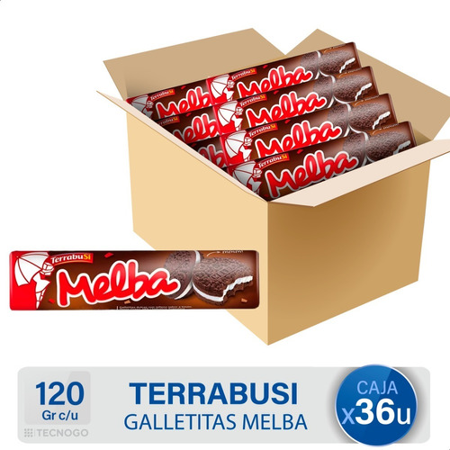 Caja Galletitas Melba  Terrabusi Chocolate Dulces Clasicas