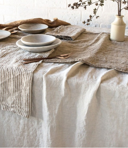 Imagen 4 de 10 de Mantel Lienzo Crudo Washed 1.50. X 1 Tipo Tussor