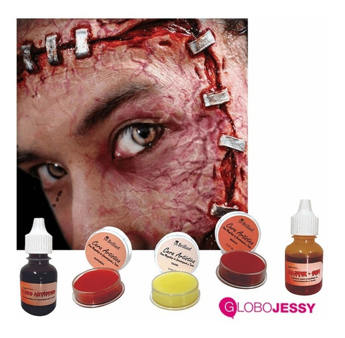 Set De Maquillaje Caracterización Para Halloween, Teatro Etc