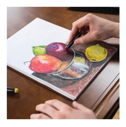 Tiza pastel aceitosa Academy Derwent de 12 colores