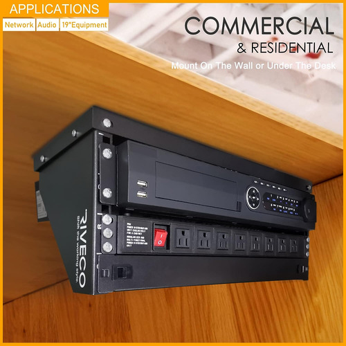Soporte De Red Riveco 5u Para Montaje En Pared Vertical F...