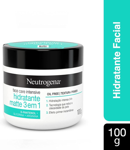  Creme Hidratante Efeito Matte Facial Neutrogena Pote 100g