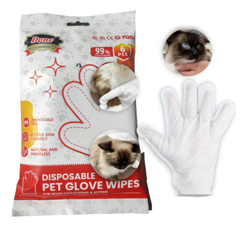 X6 Guante De Limpieza Para Perro O Gato, Limpia Pelo Wipes