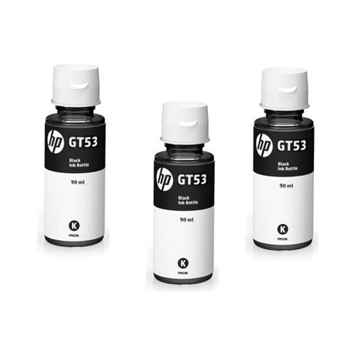 Kit 03 Refil De Tinta Para Hp Gt51 Gt53 Black C/ 3