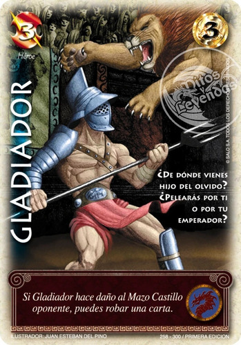 Carta Mitos Y Leyendas / Gladiador 258-300