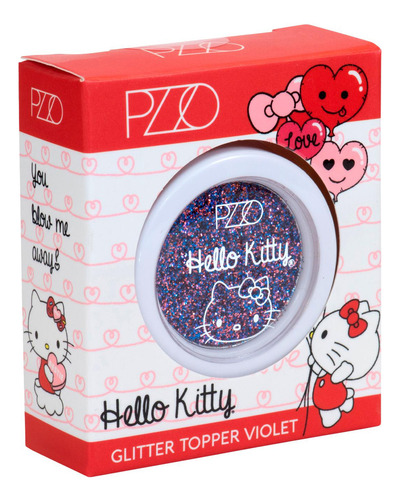 Glitter Topper Violet Hello Kitty | Petrizzio