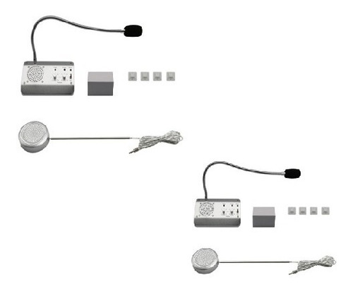 Pack X2 Citófono Intercomunicador 2 Vías Micrófono Banco