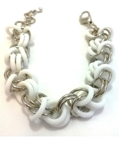 Imagen 3 de 10 de Pulsera Tejido Medieval 7 Colores Regulable Níquel Silicona