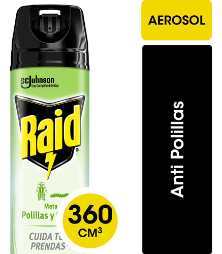 Raid Insecticida Mata Polillas Y Larvas - 3 Unidades