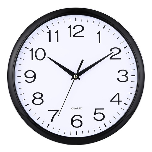 Laigoo Reloj De Pared Analogico De 12 Pulgadas, Color Negro,