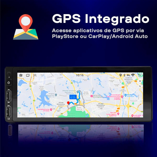 Kit Multimidia Android 1 Din Toyota Etios 13 15 17 18 19 20