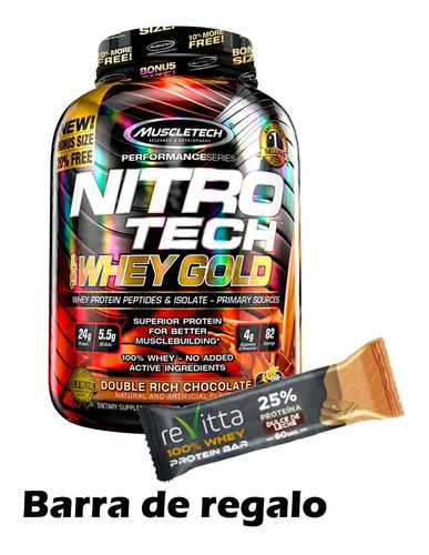 Nitro Tech Gold 5,5 Lb + Barra De Proteína