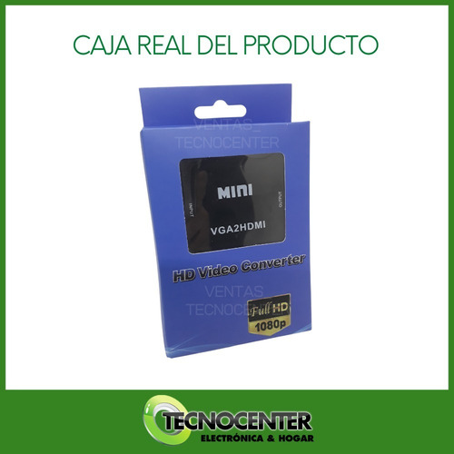 Conversor Vga A Hdmi Video C/audio Y Alimentacion Full Hd