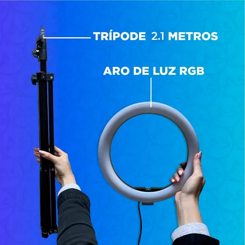 Aro LED 26 cm con Trípode 2.1 m