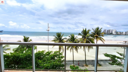 Imagem 4 de 23 de Guarujá-praia Das Pitangueiras - Frente Total Para O Mar - 4 Dormitórios - 02 Vagas - Ap3053 - 34709696