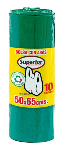 Bolsas De Basura Antigoteo Con Asas 50x65 Superior