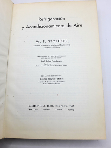 Refrigeración Y Acondicionamiento De Aire Stoecker (Usado)