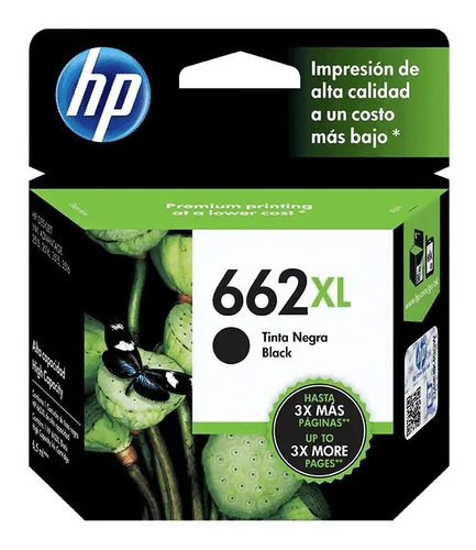 Cartucho Hp 662xl Negro Original Hp 2515 3515 2545 3545 4645