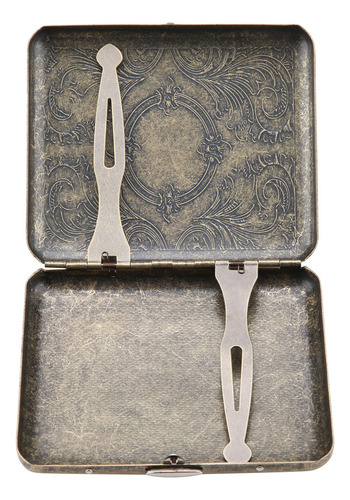 Caja De Cigarrillos De Metal De Bronce Retro Soporte De