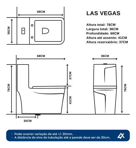 Vaso Sanitário Monobloco Caixa Acoplada Completo Privada D34