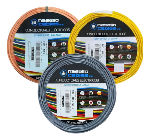 Cable Unipolar 1 Mm X 100m Pack X 3 Colores