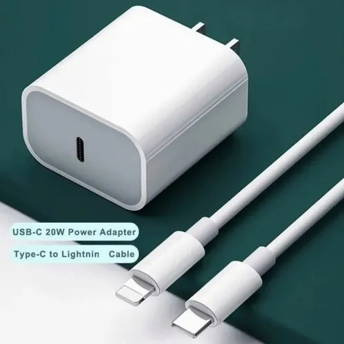 Cargador 20w Carga Rápida Para iPhone Tipo C Cable Lightning