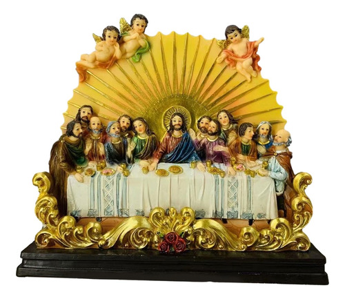 Estatua Decorativa De La Última Cena De Jesús Y Los 12