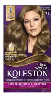 Tinte Wella Koleston Coloracion Crema Tono 71 Rubio Cenizo