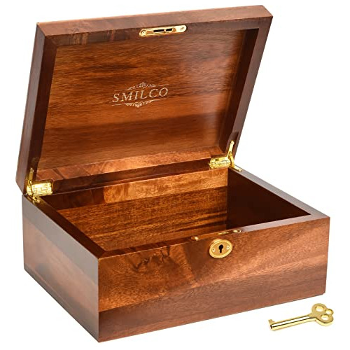 Caja De Almacenamiento De Madera De Acacia