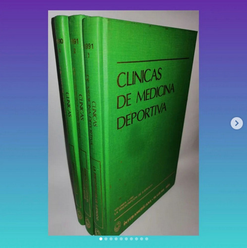 Clínicas De Medicina Deportiva Vol. 1, 2 Y 4 Ed 1991