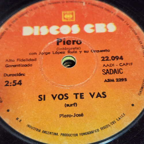 Simple Piero Jorge Lopez Ruiz Orq Discos Cbs C28