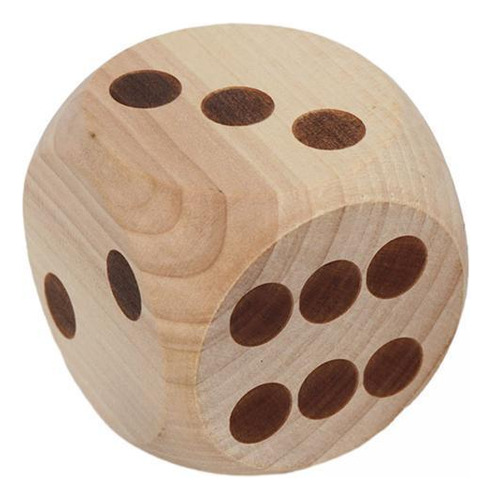 5 Dados De Madera De 6 Caras, Dados De Puntos,