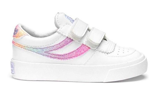 Zapatilla 2846 Kids Seattle Strap Iridescent White Pink