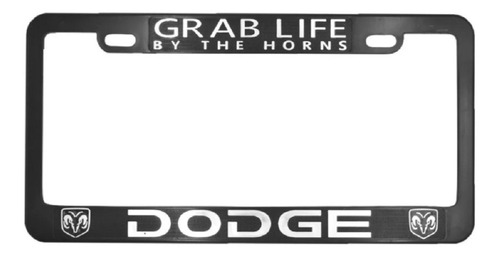 Juego Marcos Portaplacas Dodge Grab Life Horns