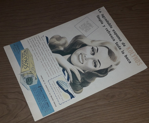 P440 Clipping Publicidad Crema Dental Kolynos Año 1944 (Usado)